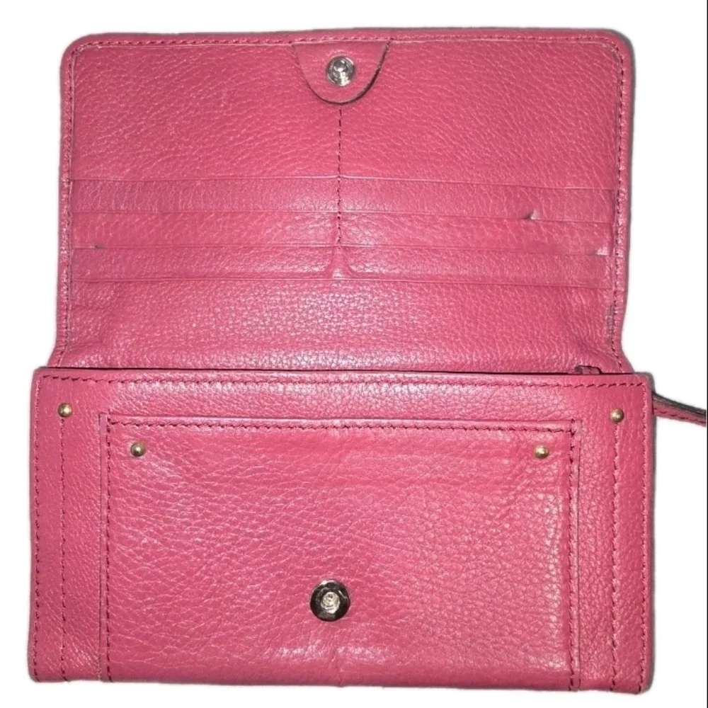 Pink Chloe Leather Women's Long Wallet